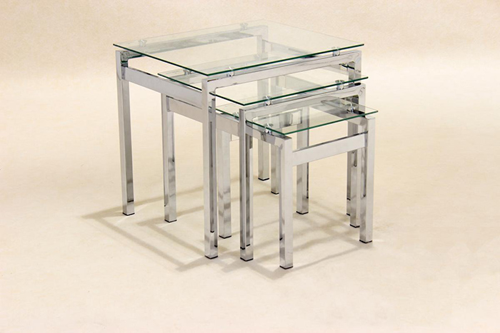 Epsom Glass Top Nest of Tables - Click Image to Close
